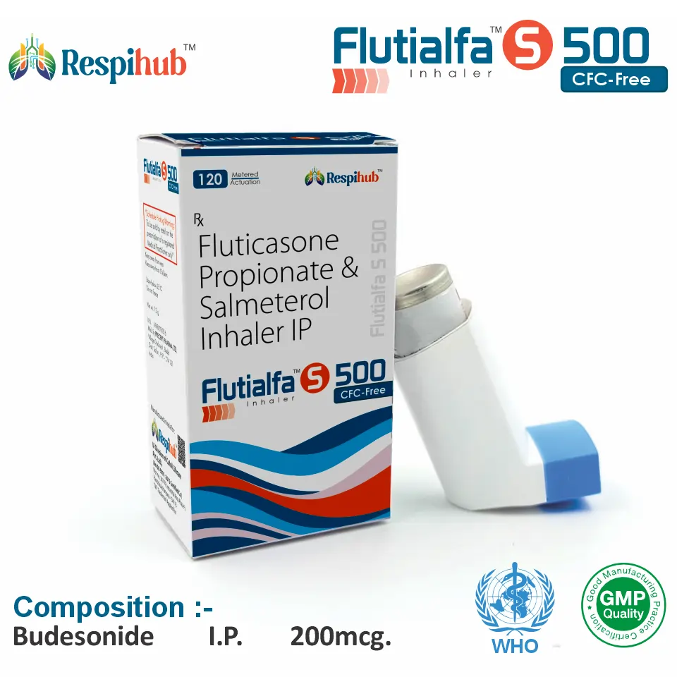 Salmeterol + Fluticasone Propionate Inhaler at the best price in PCD Pharma Franchise for Respiratory, Asthma and COPD Management.